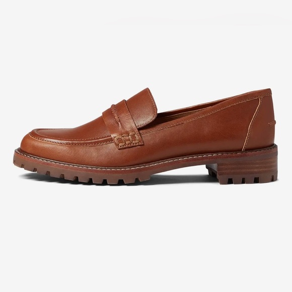 New Madewell The Corinne Lugsole Loafer Women Leather Upper Lining Brown 6.5 - Picture 6 of 8